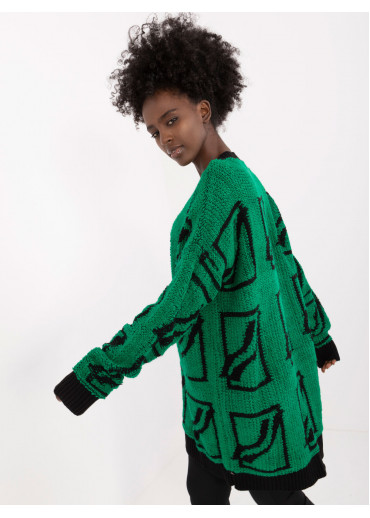 Zelený dámsky oversize sveter