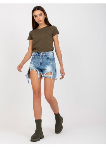 Khaki zelené basic tričko