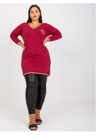 Bordovo červená tunika