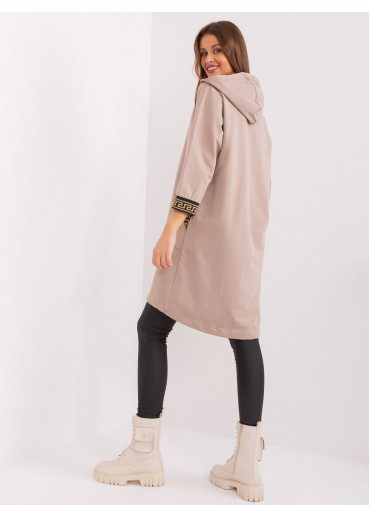 Béžovo hnedá dlhá mikina