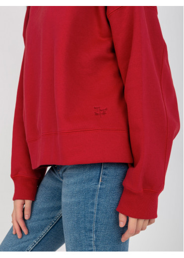 Červená mikina s kapucňou