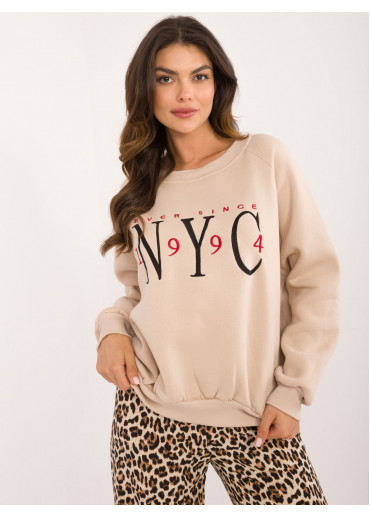 Hnedá dámska oversize mikina