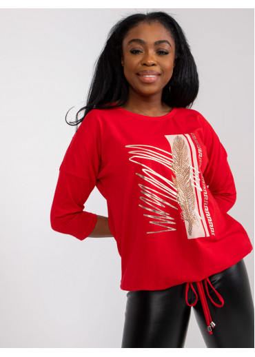 Červené elegantné tričko