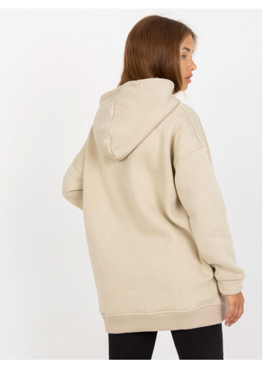 Béžovo hnedá oversize mikina