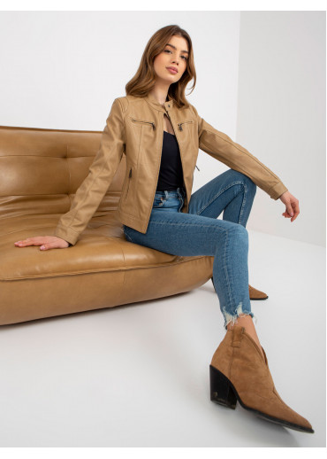 Hnedá koženková bunda