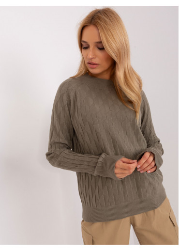 Khaki zelený pulóver