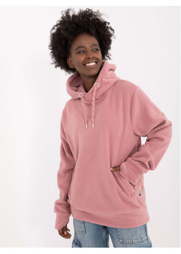 Tmavopúdrovo ružová dámska mikina