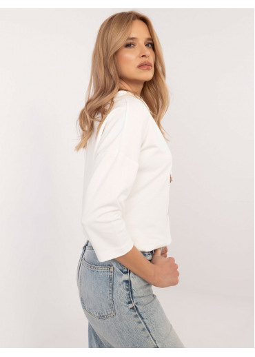 Smotanovo biela mikina s potlačou