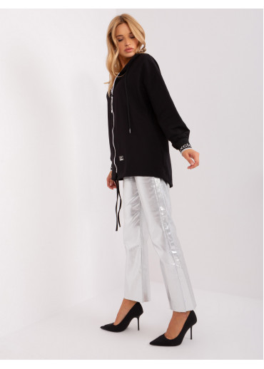 Čierna mikina s kapucňou