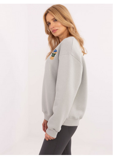 Svetlosivá dámska mikina