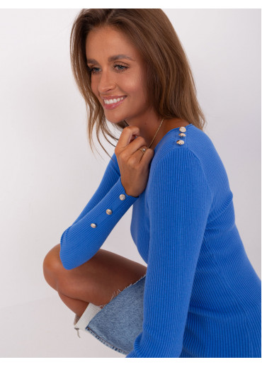 Modré tričko s dlhým rukávom