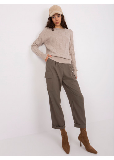 Béžovo hnedý pulóver