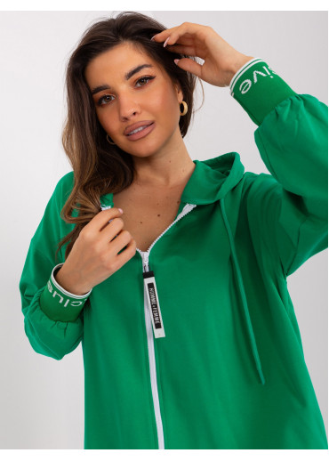 Zelená mikina s kapucňou