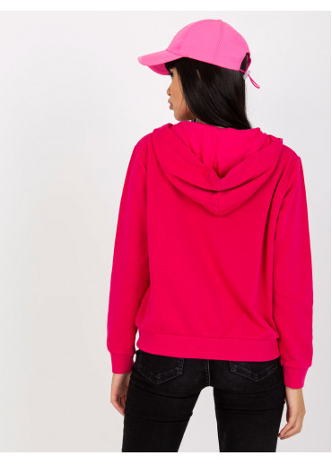 Fuchsiovo ružová basic mikina