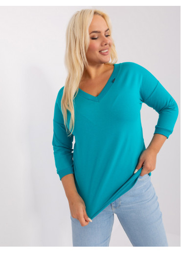 Mätovo zelené tričko s 3/4 rukávom