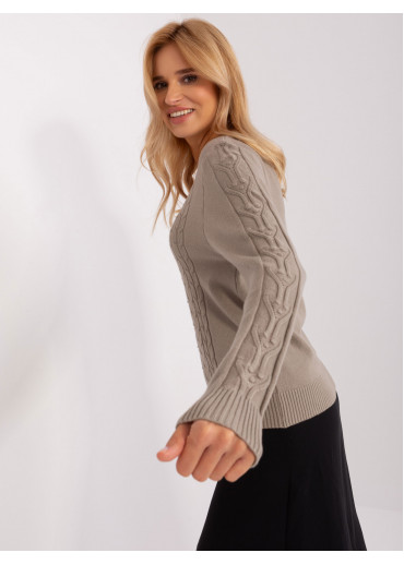 Béžovo hnedý pulóver