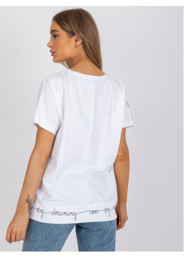 Biele tričko s nápisom