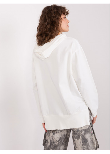 Smotanovo biela mikina s kapucňou