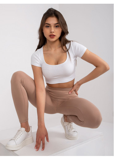 Béžovo hnedé legíny