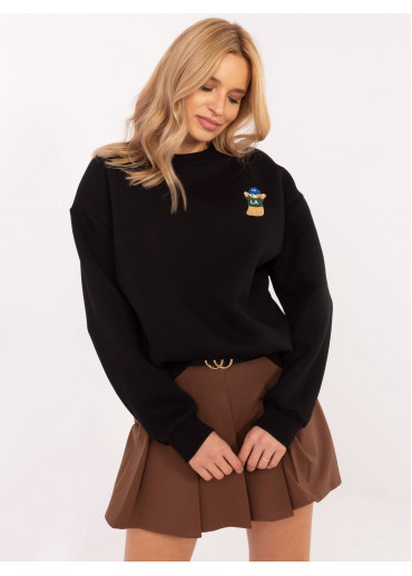 Čierna dámska mikina