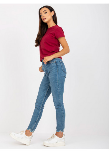 Bordovo červené basic tričko