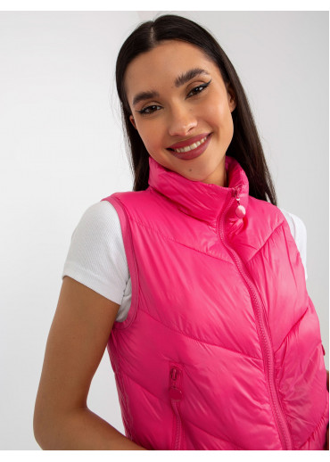 Tmavopúdrovo ružová prešívaná vesta