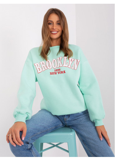 Svetlozelená basic mikina