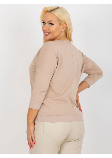 Béžovo hnedé tričko s nápisom