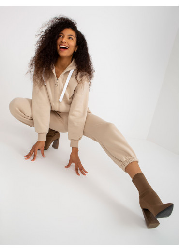 Béžovo hnedá tepláková súprava