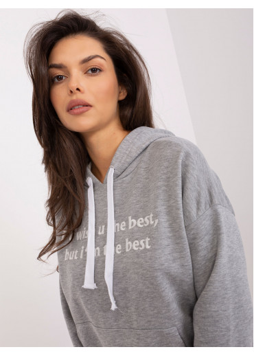 Sivá mikina s kapucňou