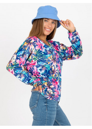 Modré vzorované tričko