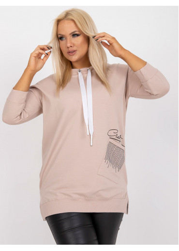 Béžovo hnedá mikina