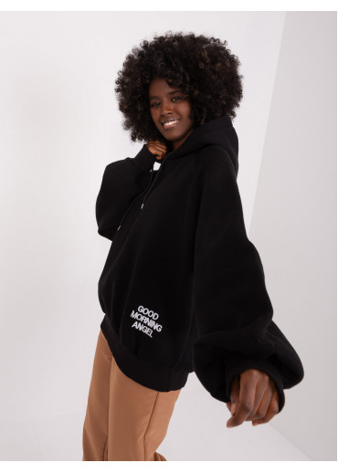 Čierna mikina s kapucňou