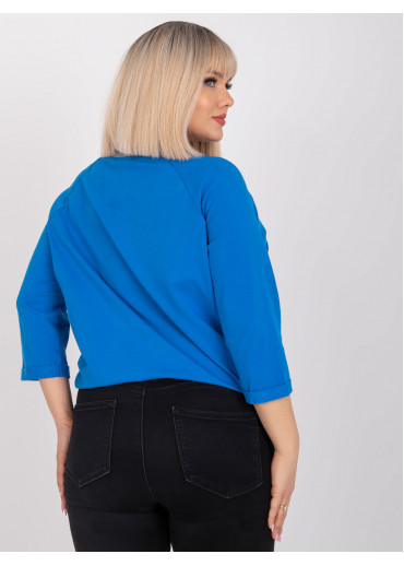 Modré tričko s potlačou