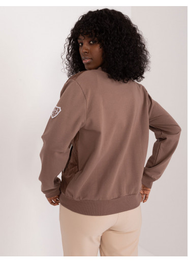 Hnedá mikina na zips