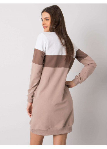 Karamelovo hnedé mikinové šaty