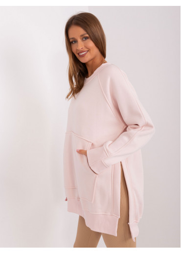 Púdrovo ružová mikina