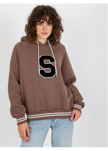 Hnedá mikina s kapucňou