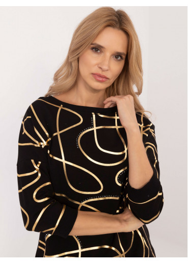 Čierna moderná mikina