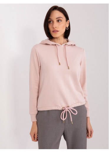 Púdrovo ružová mikina s kapucňou
