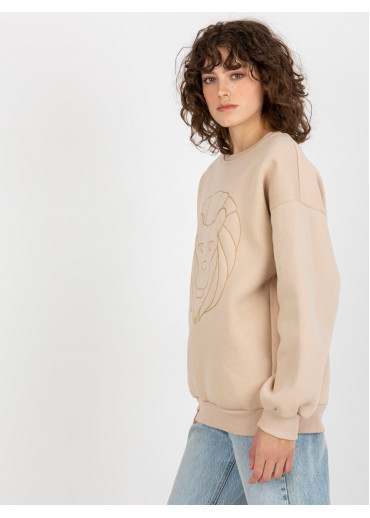 Béžovo hnedá mikina lev