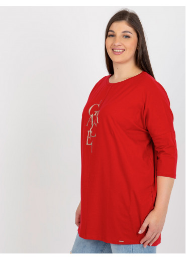 Červená tunika s potlačou
