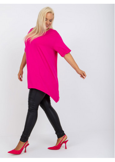 Fuchsiovo ružová tričková tunika