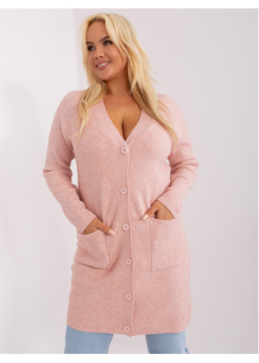 Púdrovo ružový predĺžený sveter