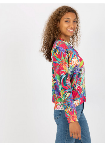 Červená vzorovaná mikina