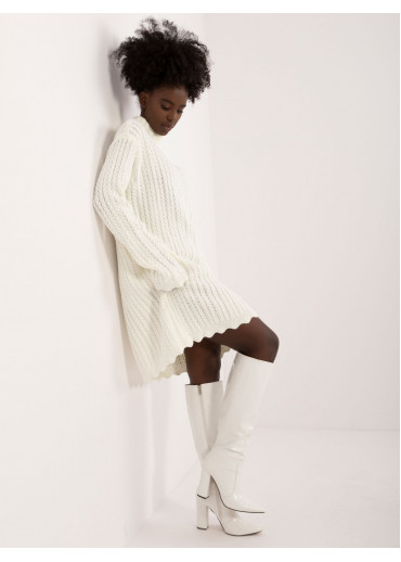 Smotanovo biele dámske oversize šaty