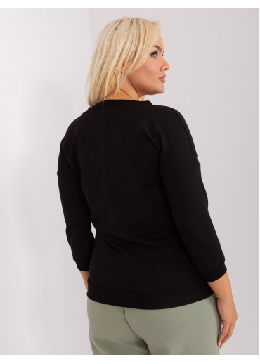 Čierne tričko s 3/4 rukávom