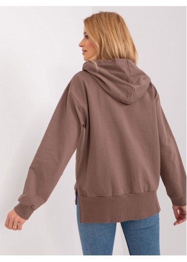 Hnedá mikina s kapucňou