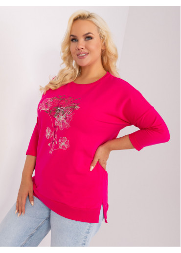 Fuchsiovo ružové tričko s potlačou
