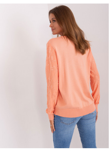 Broskyňovo ružový pulóver